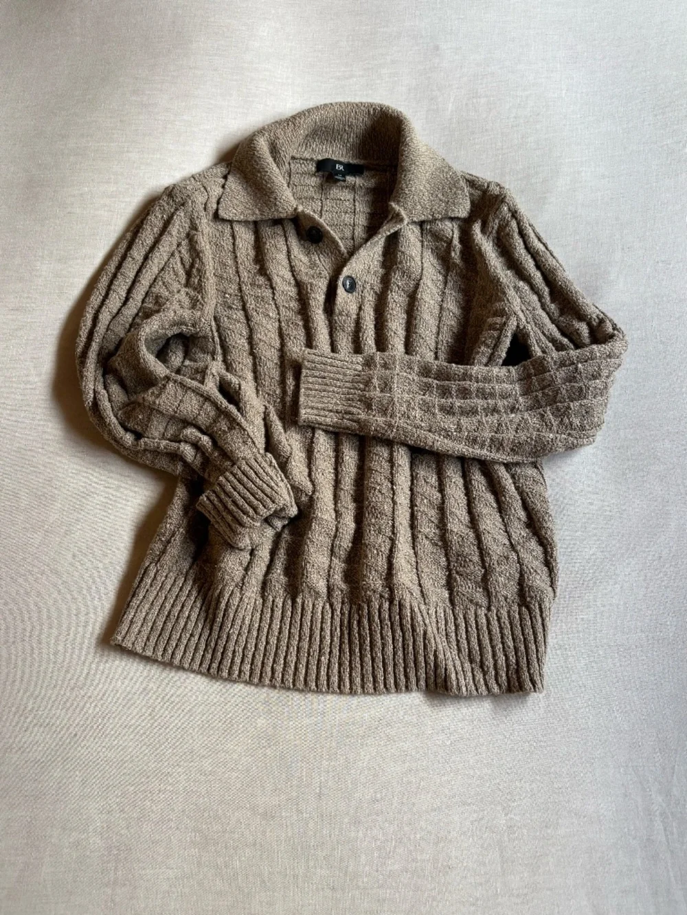 BR Palisades Cotton Linen Sweater Polo, Menswear